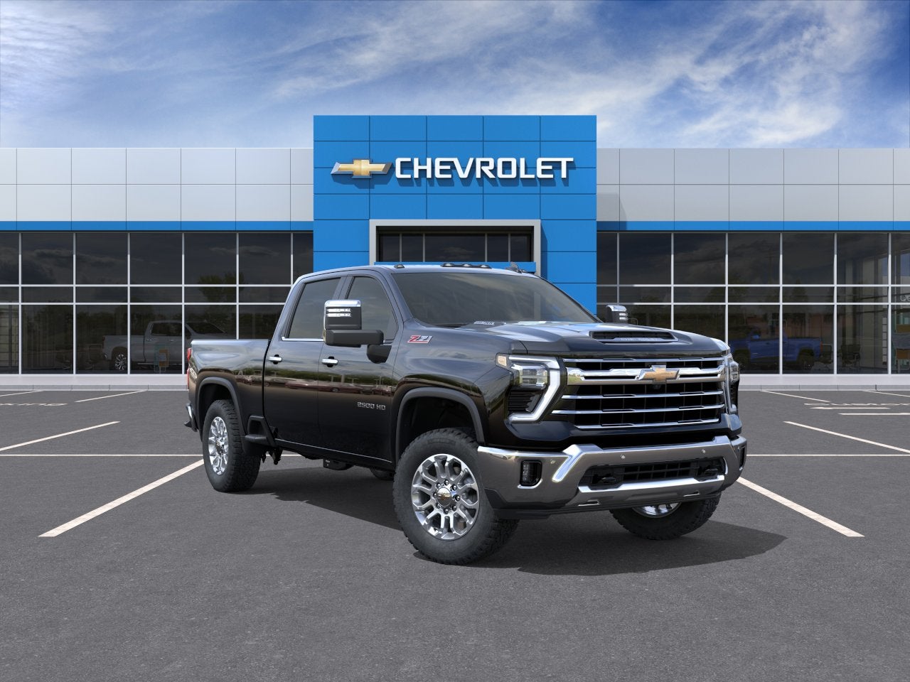 2026 Chevrolet Silverado 2500 HD LTZ in Black — front three-quarter view