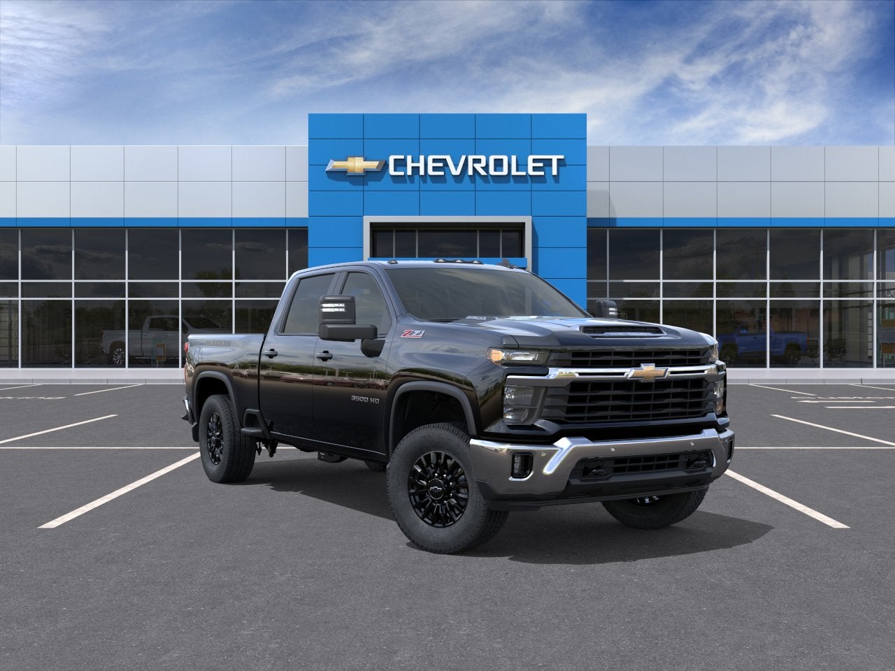 2026 Chevrolet Silverado 3500 HD LT in Black — front three-quarter view