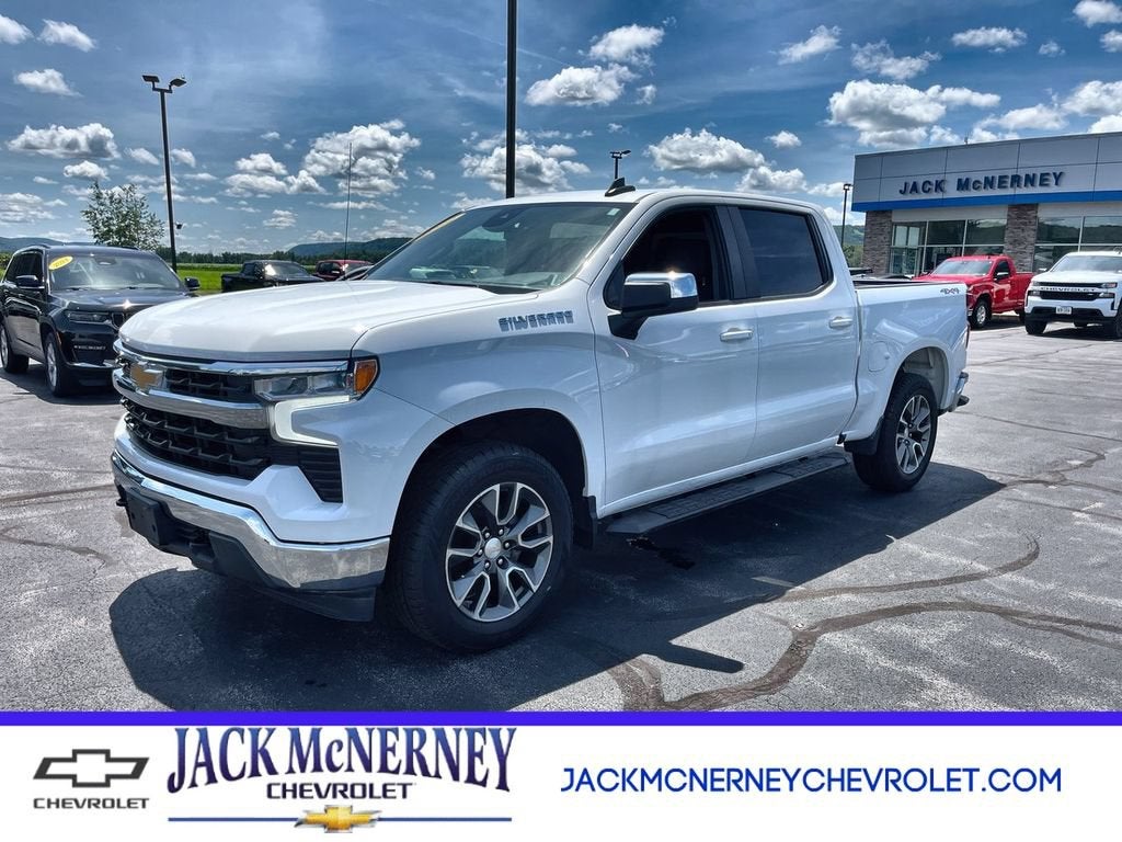 2022 Chevrolet Silverado 1500 LT (2FL) in Summit White — front three-quarter view