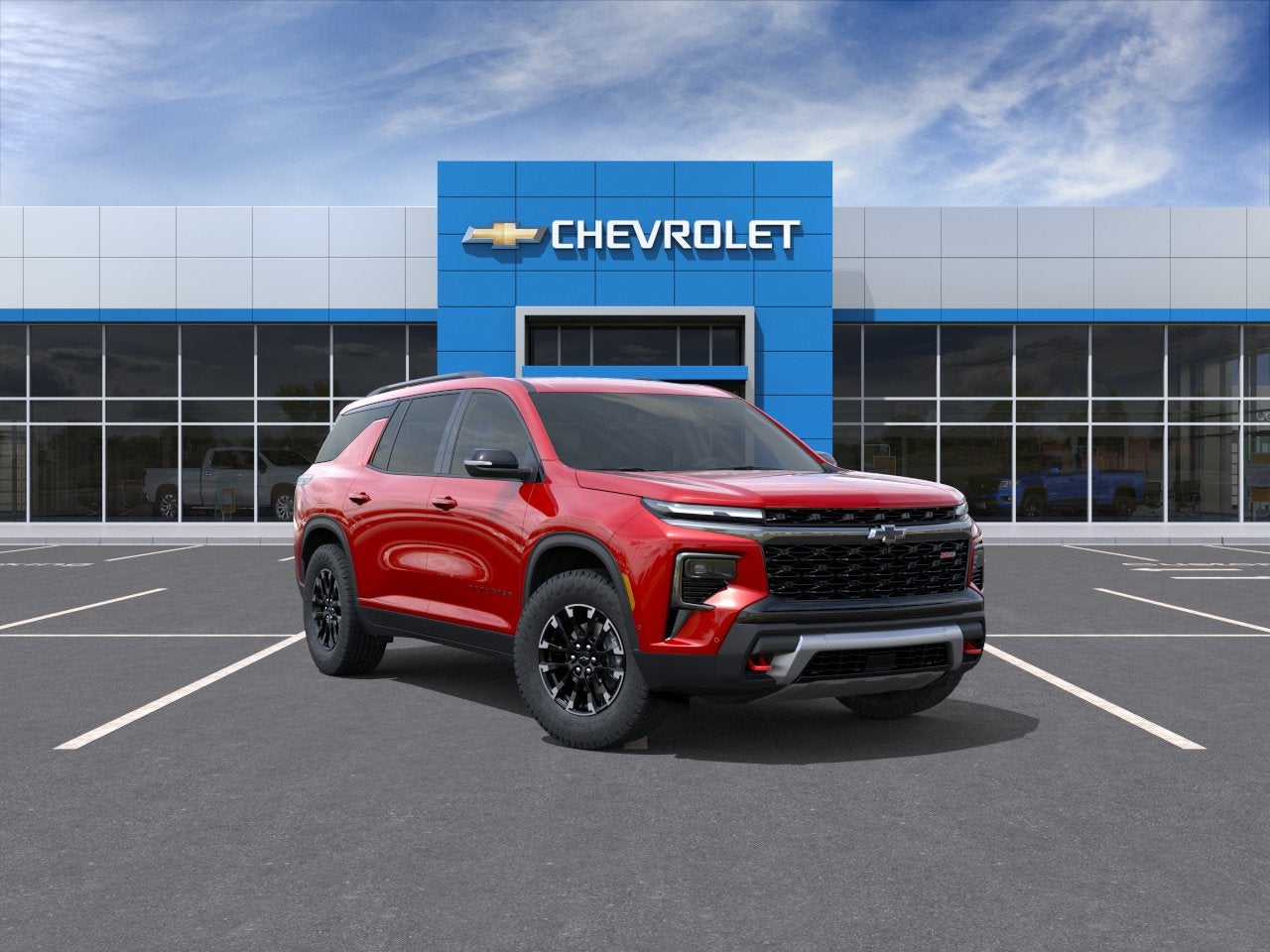 2026 Chevrolet Traverse Z71 in Radiant Red Tintcoat — front three-quarter view