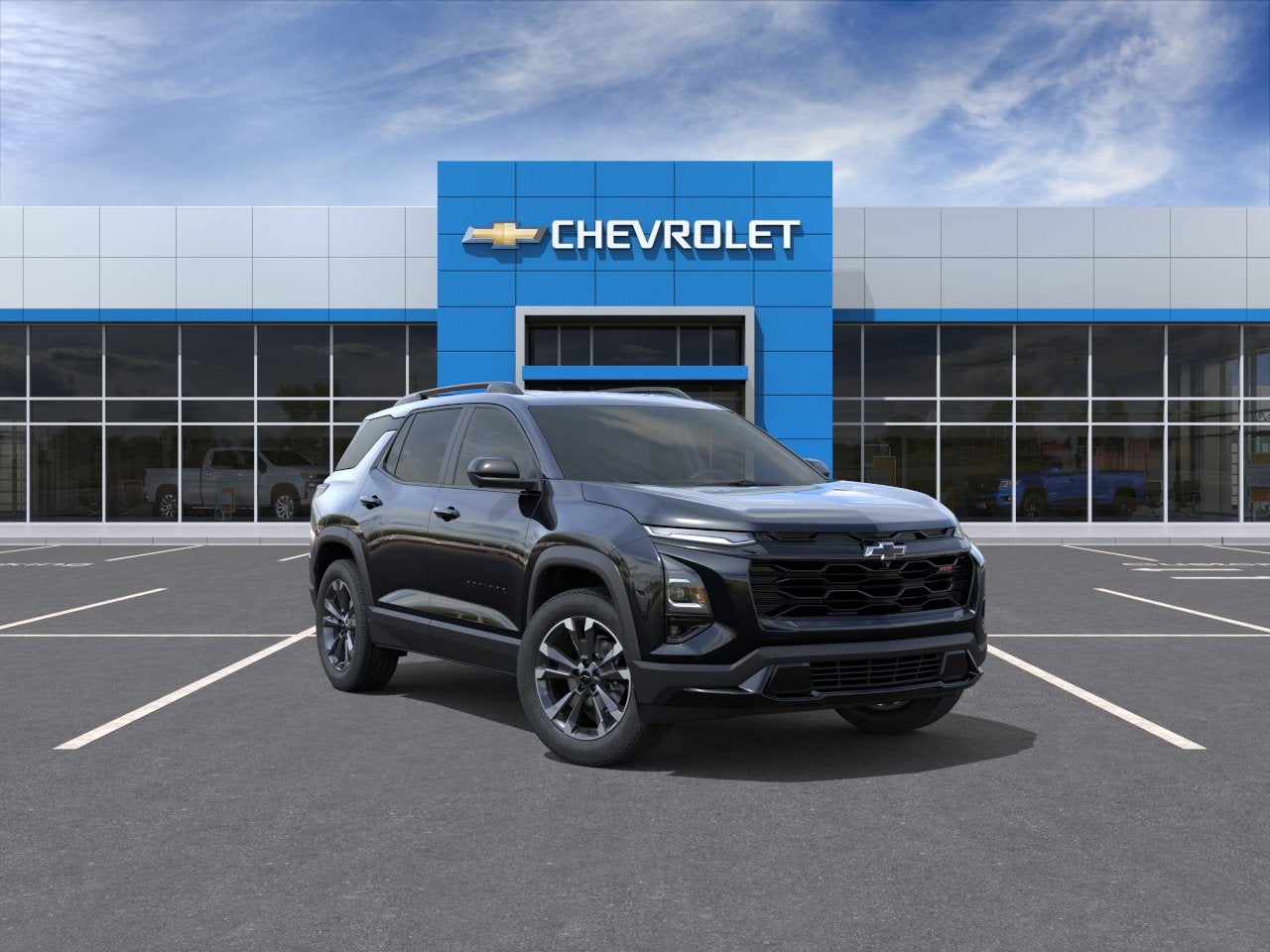 2027 Chevrolet Equinox AWD RS in Mosaic Black Metallic — front three-quarter view