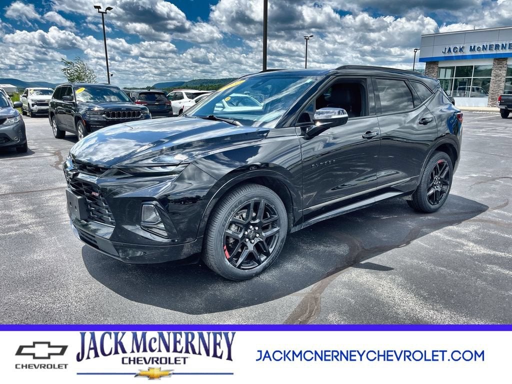 2022 Chevrolet Blazer RS in Black — front three-quarter view