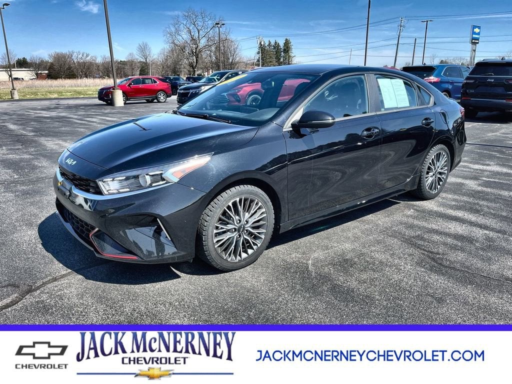 2023 Kia Forte GT-Line in Black — front three-quarter view